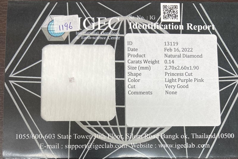 0.14CT CERTIFIED NATURAL PINK DIAMOND