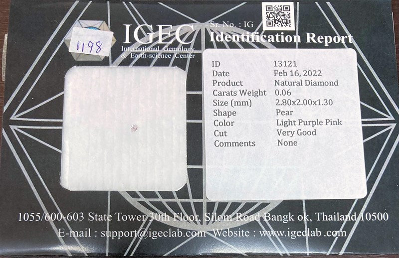 0.06CT CERTIFIED NATURAL PINK DIAMOND