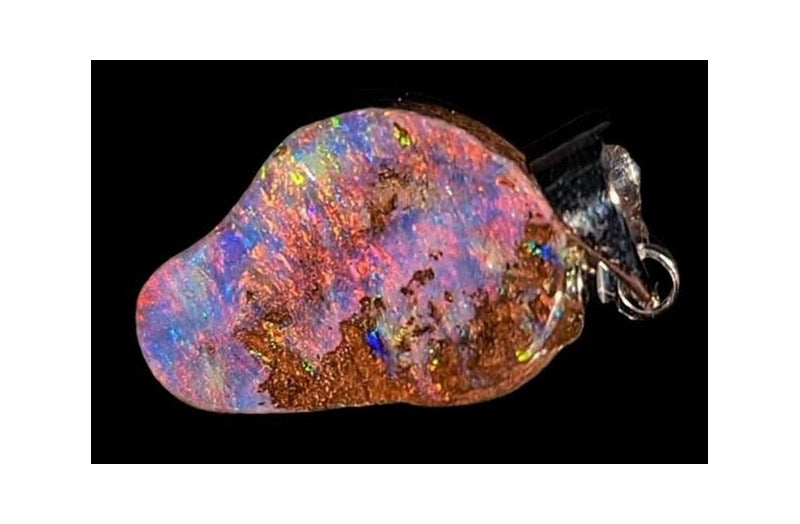 STERLING SILVER WINTON BOULDER OPAL PENDANT