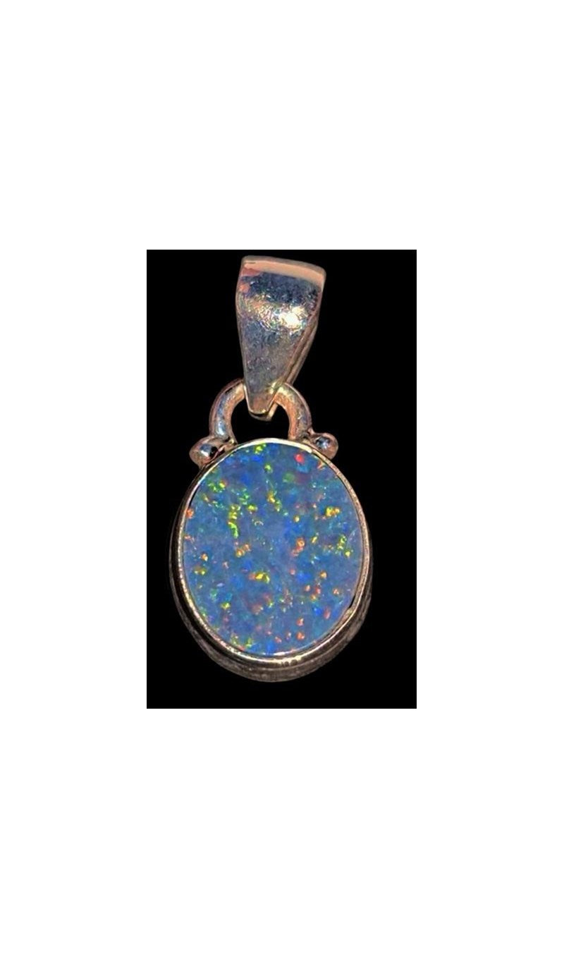 STERLING SILVER OPAL PENDANT