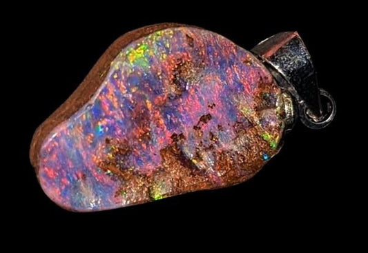 STERLING SILVER WINTON BOULDER OPAL PENDANT