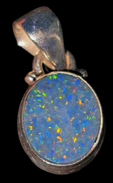 STERLING SILVER OPAL PENDANT