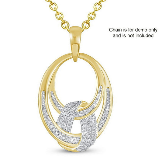 9CT YELLOW GOLD DIAMOND PENDANT