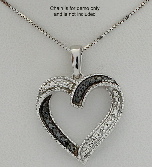 9CT WHITE GOLD DIAMOND PENDANT