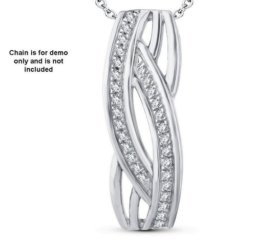 9CT WHITE GOLD DIAMOND PENDANT